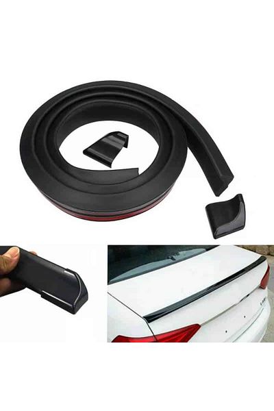 BGRJ Automotive Lip, black spoiler type M, universal, trunk or rear window, made of rubber