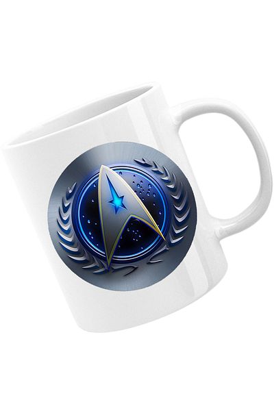 OEM Cana Star Trek Starfleet United Federation Planets Emblem, alba, 330 ml