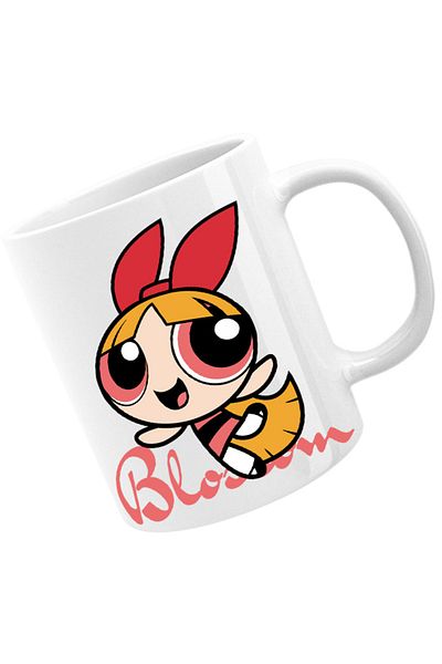 OEM Cana The Powerpuff Girls Blossom Desene Animate, alba, 330 ml