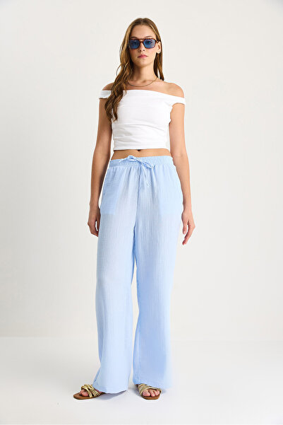 Bianco Lucci Kadın Müslin Palazzo Pantolon 60282020