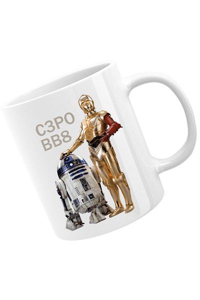 OEM Cana Star Wars Robots BB8 S3PO Droid, alba, 330 ml