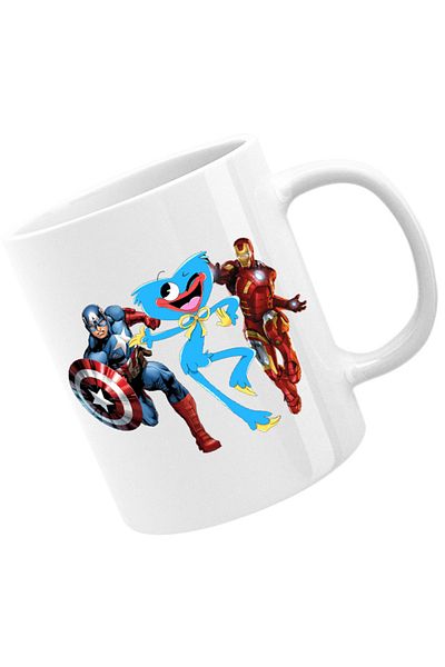 OEM Cana Huggy Wuggy Captain America Ironman Funny Team Scary, alba, 330 ml