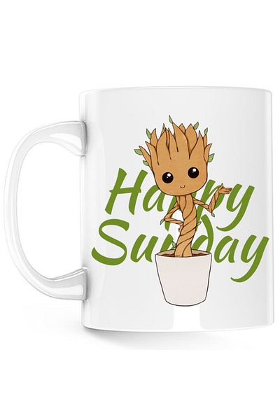OEM Cana Baby Groot Sunday Happy Marvel DC Happy Smile, alba, 330 ml