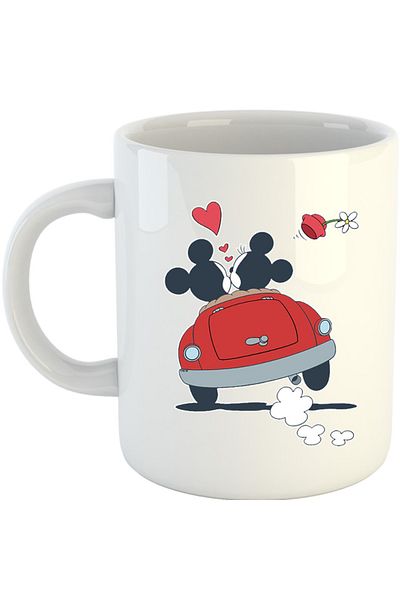 OEM Cana Mickey Mouse Lovers Minnie Flower, alba, 330 ml