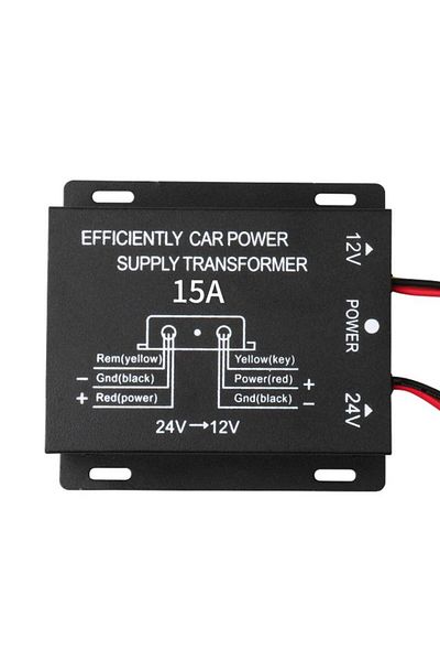 BGRJ Automotive Car converter 15A voltage 24v to 12v