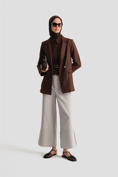 Armine Double Long Trousers 25Y2821 Gray