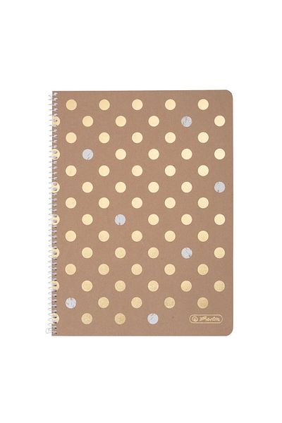 Herlitz Caiet spiralat A4, culoare multicoloră, material hârtie, 80 de coli, format grilă, copertă Pure Glam