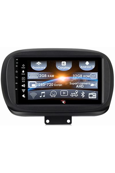 navi-it Navigatie dedicata Fiat 500X 2014-2020, 2GB RAM 32GB ROM, Android 13, Display 9", Full HD, Internet