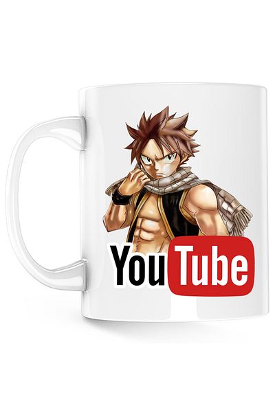 OEM Cana Fairy Tail Youtube Creator Duplo Natsu, alba, 330 ml