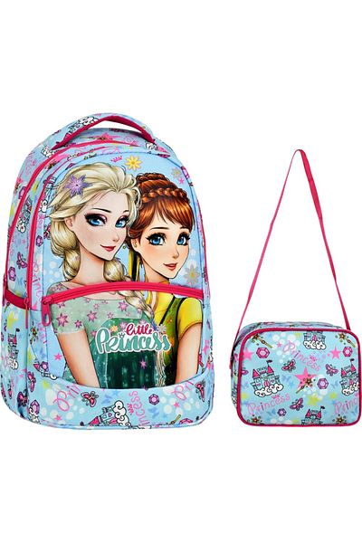 Çanta Limanı Little Princess Blue Primary School Backpack + Lunchbox (2312)
