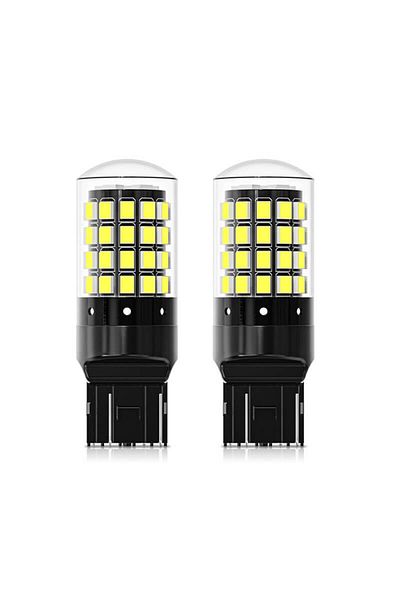 BGRJ Automotive Set of 2 T20 LED bulbs, 2-phase, compatible with Duster, white light, BG54