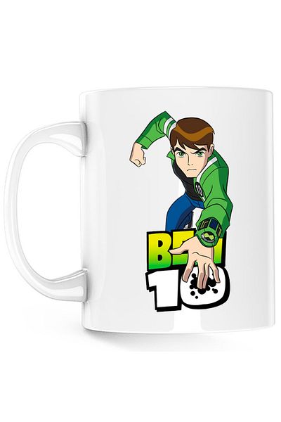 OEM Cana Ben 10 Logo Comedy Action Sci-fi Monsters Fight, alba, 330 ml