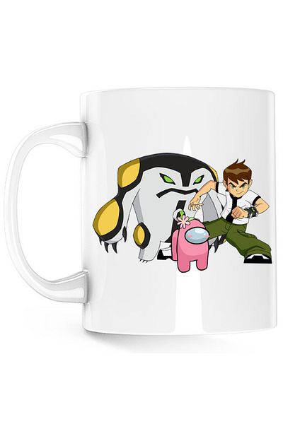 OEM Cana Among Us Flower Cute Ben 10 Monster Transform Teen, alba, 330 ml