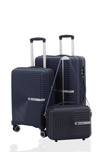 MÇS Polipropilen 3'lü Valiz Seti Orta & Kabin & Makyaj V374