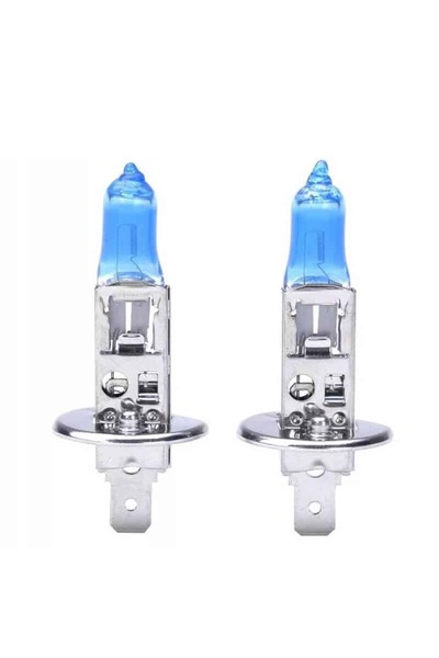BGRJ Automotive Becuri halogen H1 100W, aspect xenon, 12V, lumină 5000K