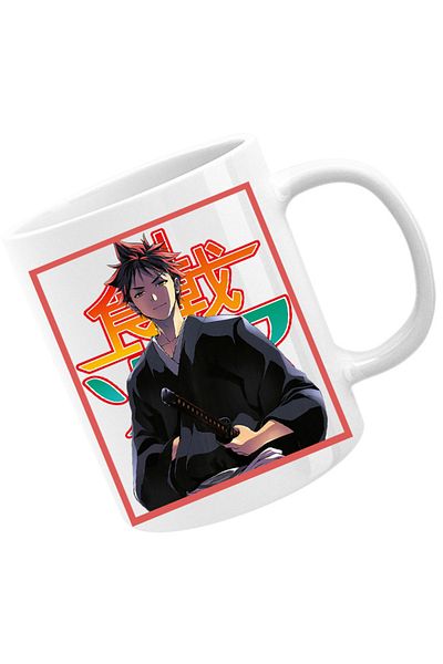 OEM Cana Food Wars Souma Samurai Katana Otaku, alba, 330 ml