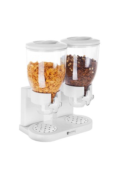 Royal Catering Dozator pentru produse vrac, musli, fructe uscate, cafea, 2 x 3,5L