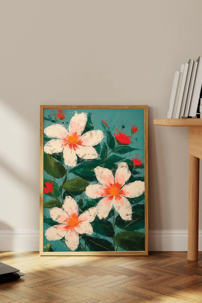 Dekorsiahome Tek Parça Ahşap Çerçeveli Dekoratif Tablo TK0767