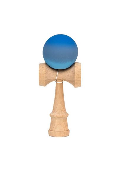 Kendama Interactive Wooden Toy 18 cm, Skill Game for Children and Adults, Blue Grey Blue