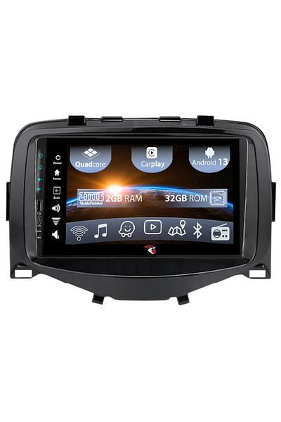 navi-it Navigatie dedicata Peugeot 108 2016, USB&Butoane fizice frontale, Android 13, Wireless Carplay si An