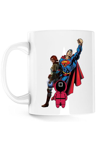 OEM Cana Squid Game Superman Witcher Triss Superpowers, alba, 330 ml