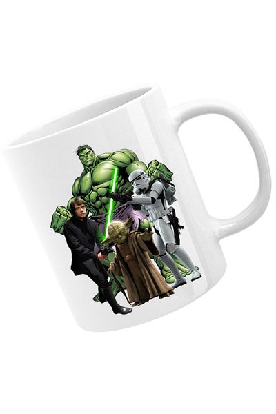 OEM Cana Star Wars Luke Skywalker Incredible Hulk Jedi Yoda, alba, 330 ml