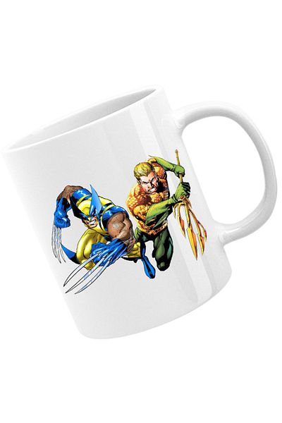 OEM Cana Aquaman Wolverine Superhero Super Powers Wolf Cartoons DC, alba, 330 ml