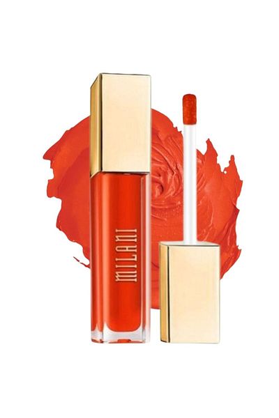MILANI Amore Matte Lip Crème 21 Flame 6 g – Long-Lasting Full Coverage Matte Liquid Lipstick