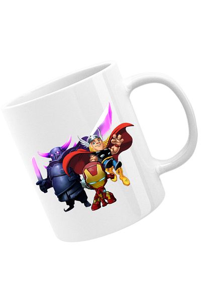 OEM Cana Clash of Clans Massive Tank HP Thor Iron Man Super Power, alba, 330 ml