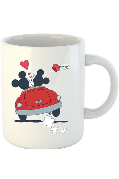 OEM Cana Mickey Mouse Lovers Minnie Flower, alba, 330 ml