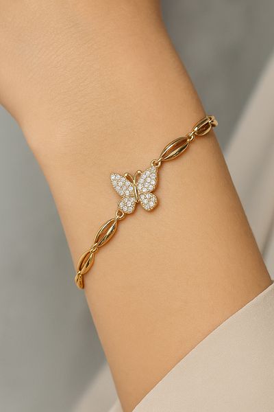 G Sport POLO Steel Butterfly Motif Detailed Bracelet