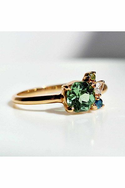 Rosental Jewelry Diamant Inel Lotus Turmaline