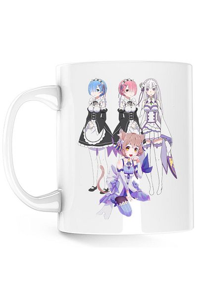 OEM Cana Re Zero REM RAM Emilia Felix Cat Waifu Yandere Doki Doki, Alba, 330 ml