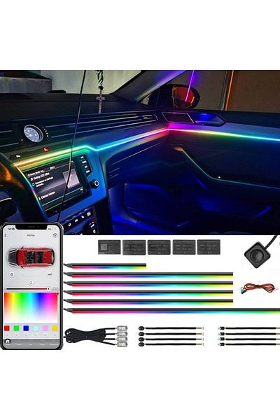 BGRJ Automotive 18 in 1 dynamic car ambient lights kit, Symphony, wireless