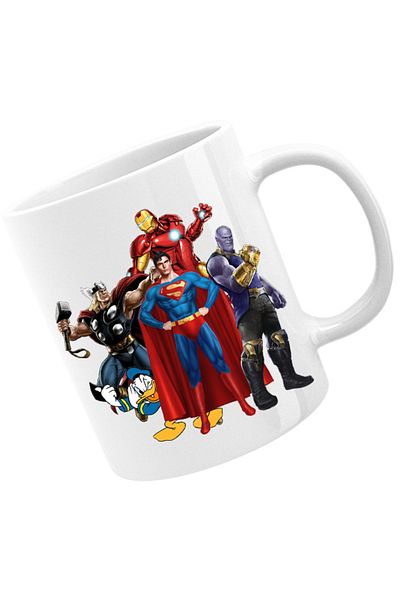 OEM Cana Thor Donald Duck Superman Ironman Thanos Villian Hero Cool, alba, 330 ml