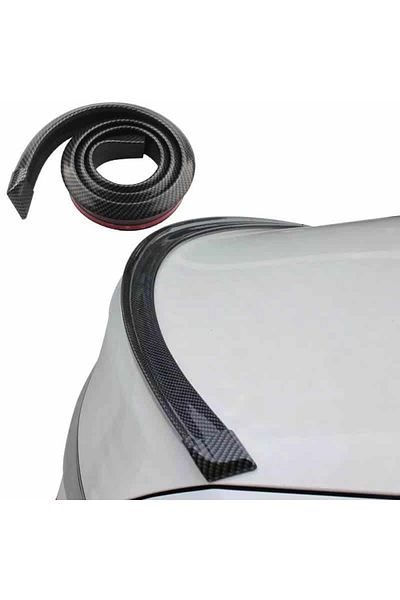BGRJ Automotive Lip, carbon spoiler type M, universal, trunk or rear window, made of rubber