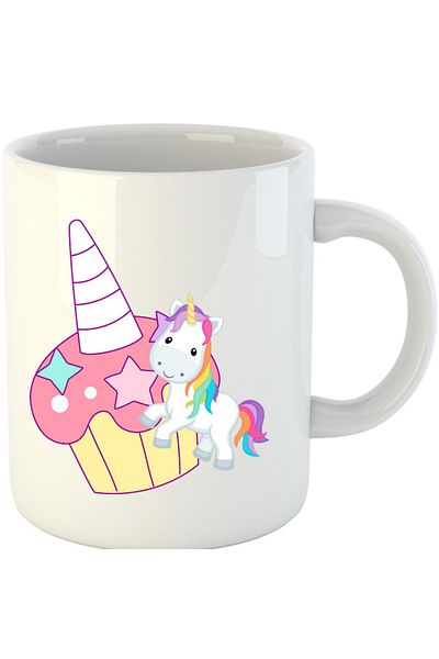 OEM Cana Unicorn Squad Muffin Colorful Luck, alba, 330 ml
