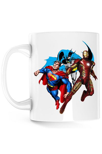 OEM Cana Ironman Technology Batman Superman DC Superhero, alba, 330 ml