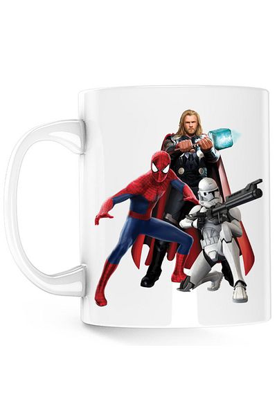 OEM Cana Star Wars Spiderman Thor Marvel Clone Trooper, alba, 330 ml