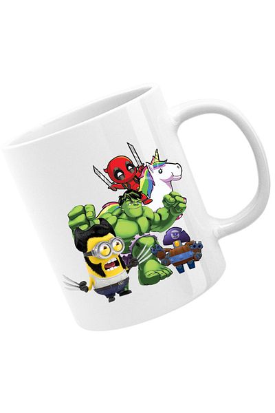 OEM Cana Wolverine Minions Hulk Brawl Stars Deadpool, alba, 330 ml