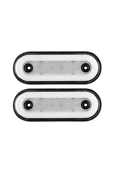 BGRJ Automotive Set of 2 VG1 white clearance lamps, LED warning lamp, 12-24V