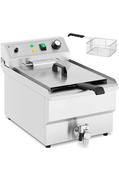 Royal Catering Friteuză electrică cu robinet de scurgere 230V 3000W 13l
