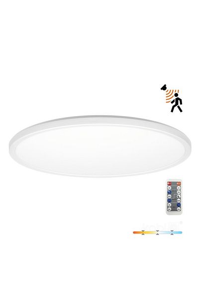 Kobi Round Nivera LED ceiling light with motion sensor and light 32W, 3200lm, IP54, CCT, white,
