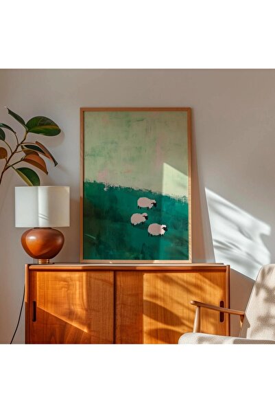 Dekorsiahome Tek Parça Ahşap Çerçeveli Dekoratif Tablo TK0679