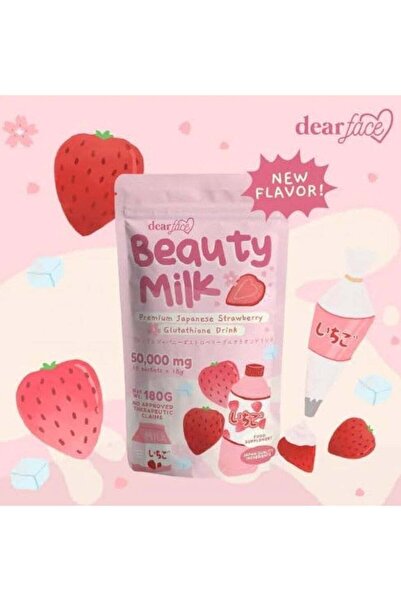 deart مشروب الجلوتاثيون الفاخر من Beauty Milk بنكهة الفراولة اليابانية