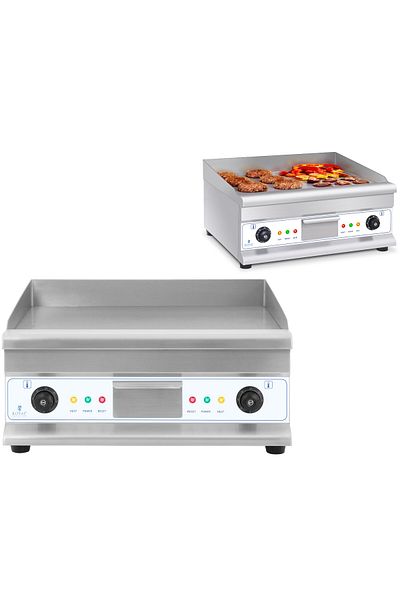 Royal Catering Grill płyta grillowa elektryczna gładka 300deg C 60 cm 2 x 3200W
