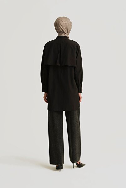 Armine Taş İşlemeli Wide Leg Denim Pantolon 25YD9132 Antrasit