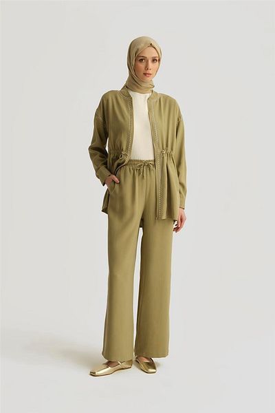 Armine Elastic Pants 25Yd4229-2 Khaki