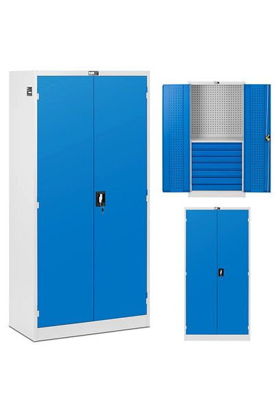 MSW Dulap perforat pentru scule de atelier cu 7 sertare, 182 x 92 x 46 cm