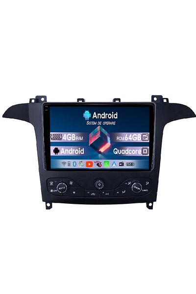 navi-it Navigatie dedicata Ford S-Max 2007-2008, 4GB RAM 64GB ROM, Quadcore, Android 14, Display QLED 1K 9",